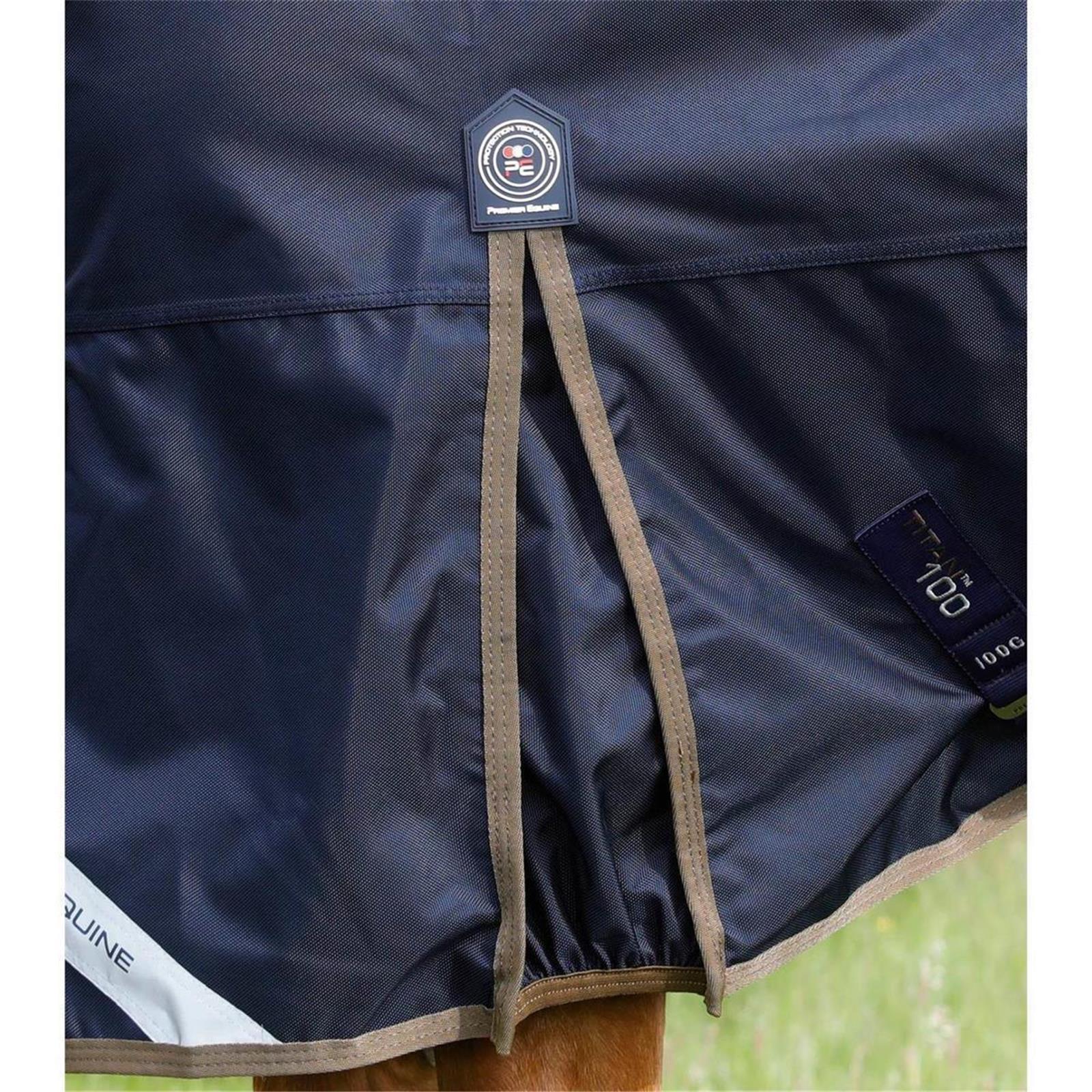 Premier Equine Weidedecke Titan 100 Turnout Rug 6'0'' / 130cm navy