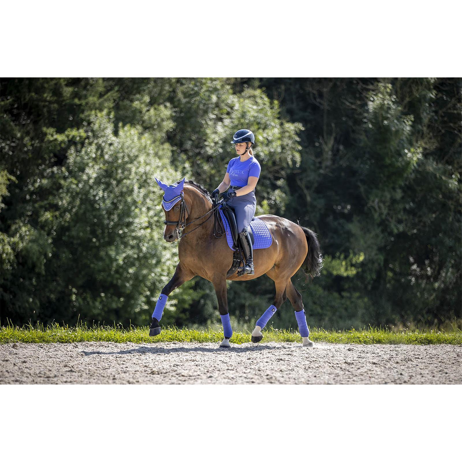 LeMieux Suede Dressage Square Schabracke Bluebell S/M