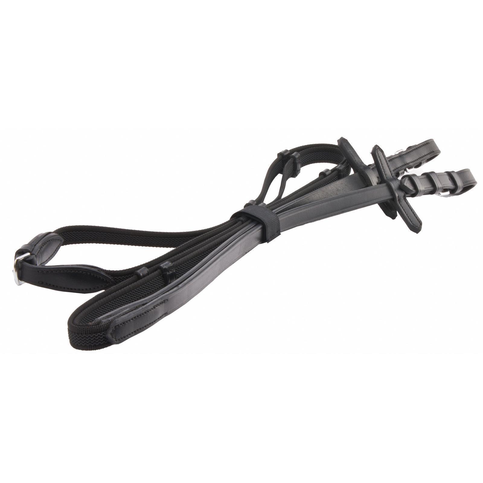 BB Warendorf Antislip Gurtzügel gummiert mit Stegen Warmblut braun/silber