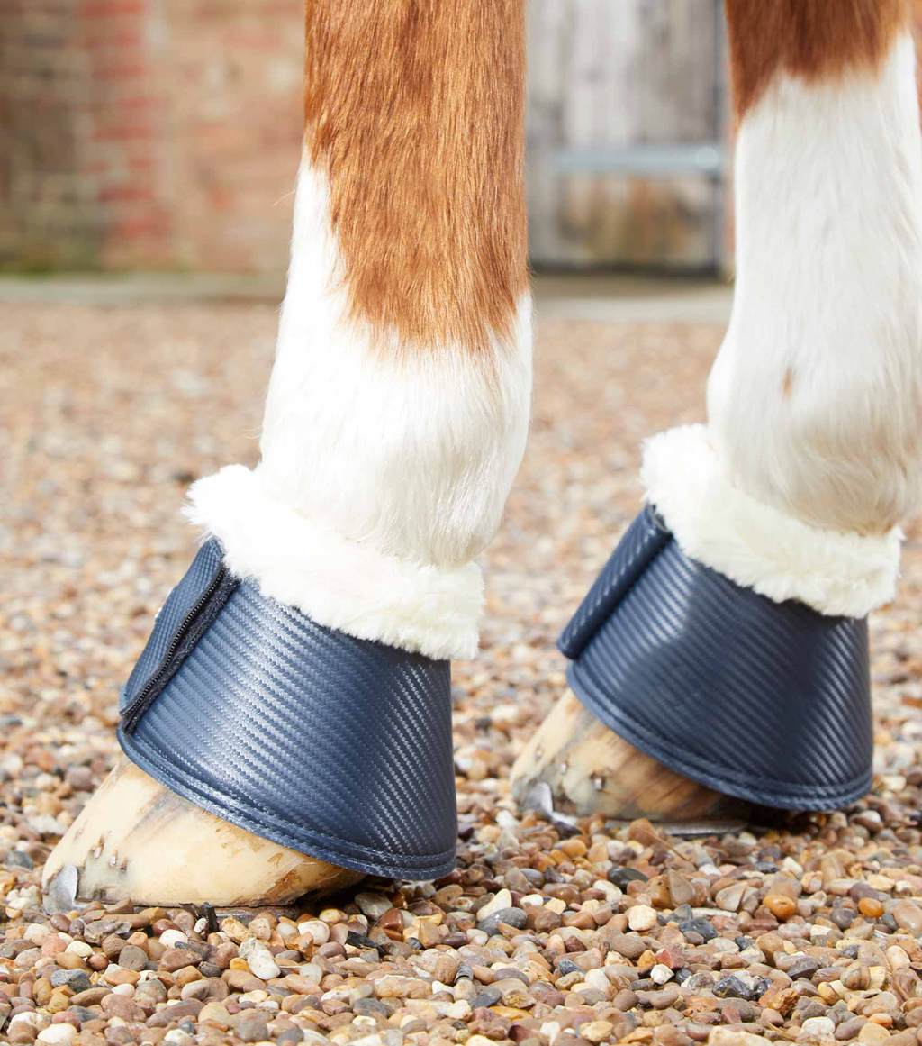 Premier Equine Hufglocken Carbon Tech Techno Wool Over Reach Boots M navy
