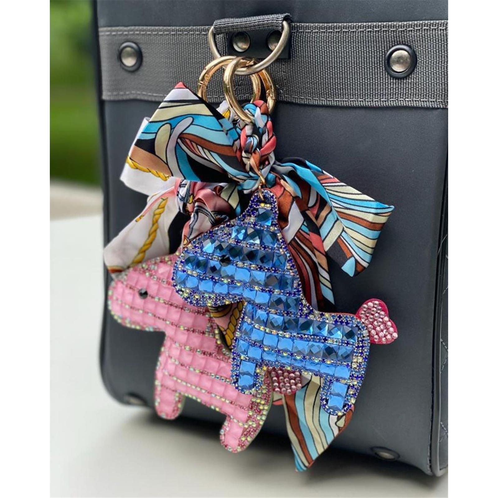 SOMEH Accessoires - Crystal Horse Keychain Blue