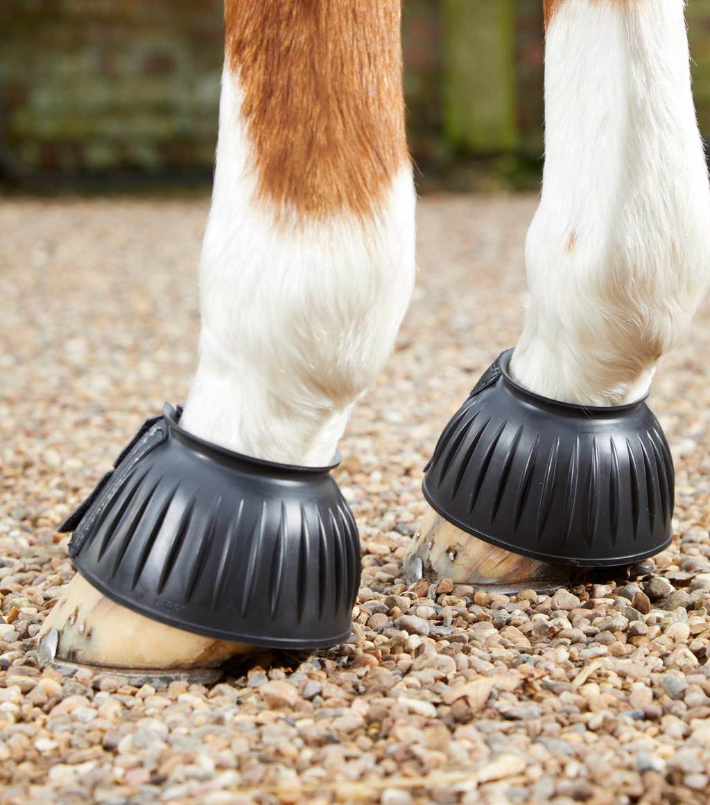Premier Equine Rubber Bell Over Reach Boots Gummi Hufglocken S schwarz