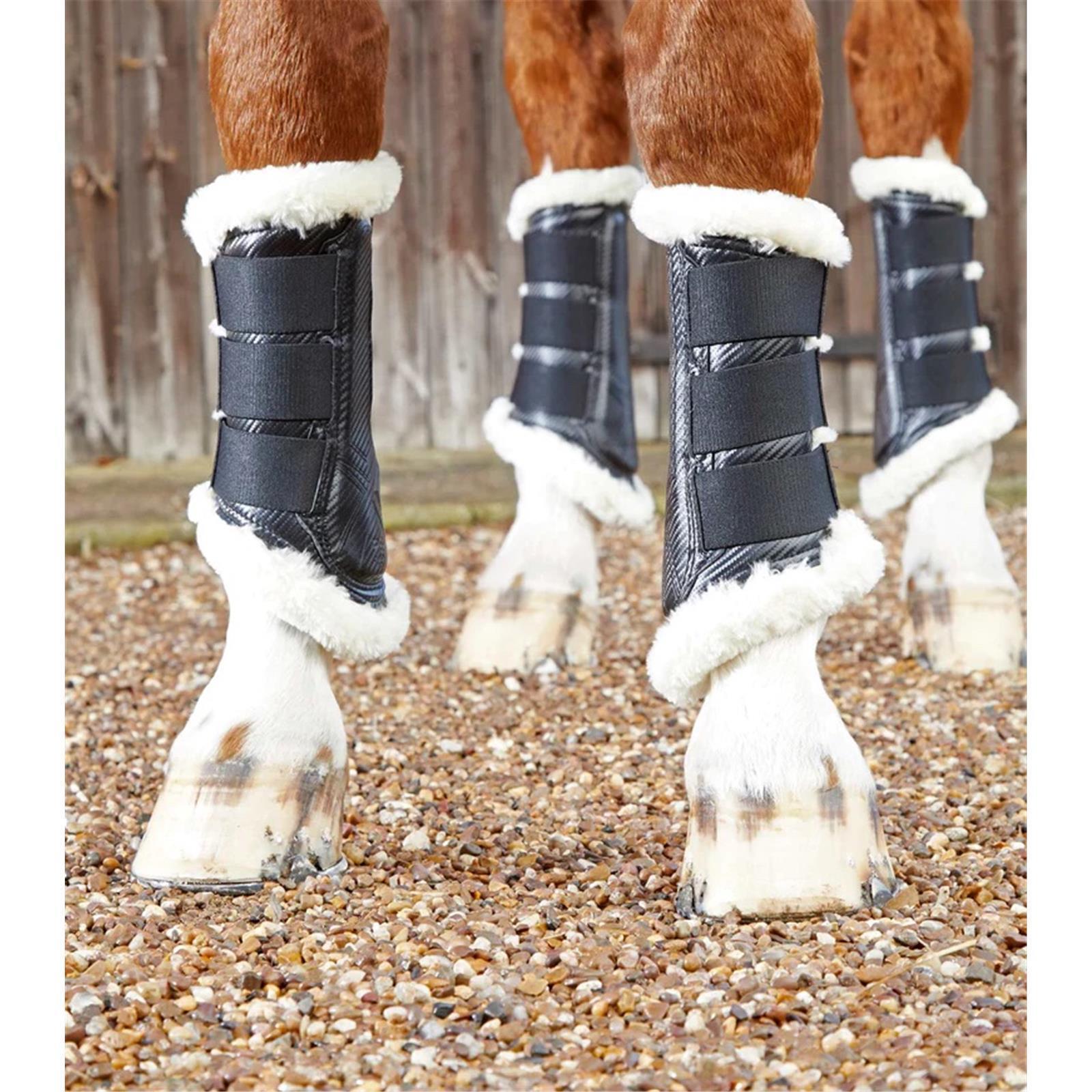 Premier Equine Techno Wool Brushing Boots schwarz XL