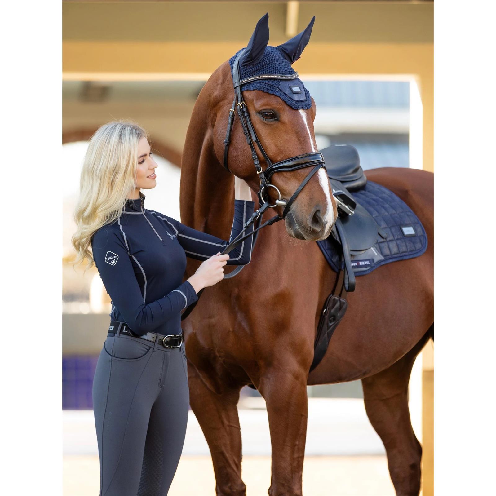 LeMieux Rhone Fly Hood Vintage Navy L