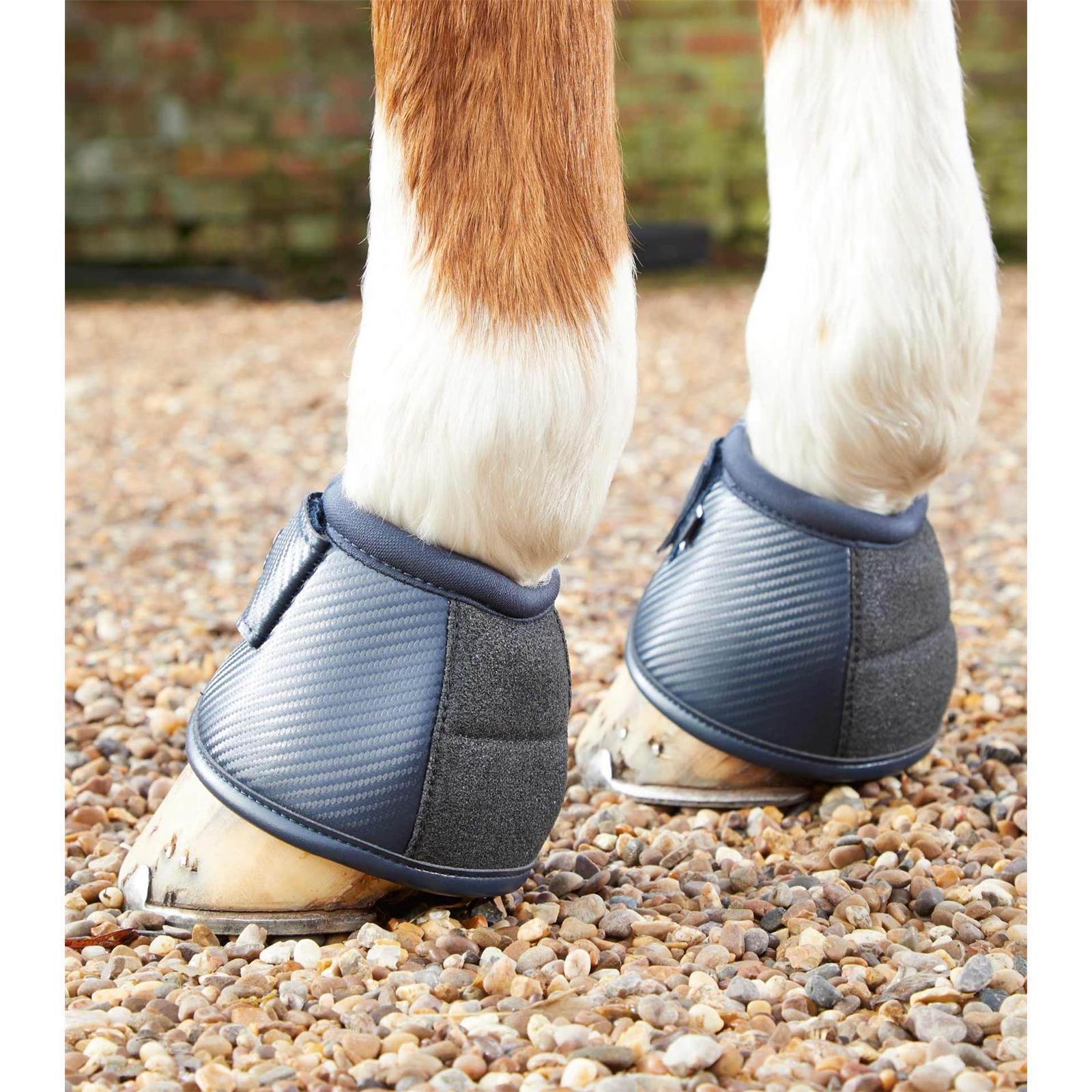 Premier Equine Carbon Tech Kevlar No-Turn Over Reach Boots Hufglocken navy S