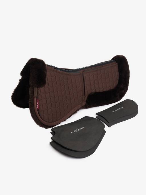 LeMieux Merino+ Prosorb 2 Pocket Half Pad Brown/Brown M