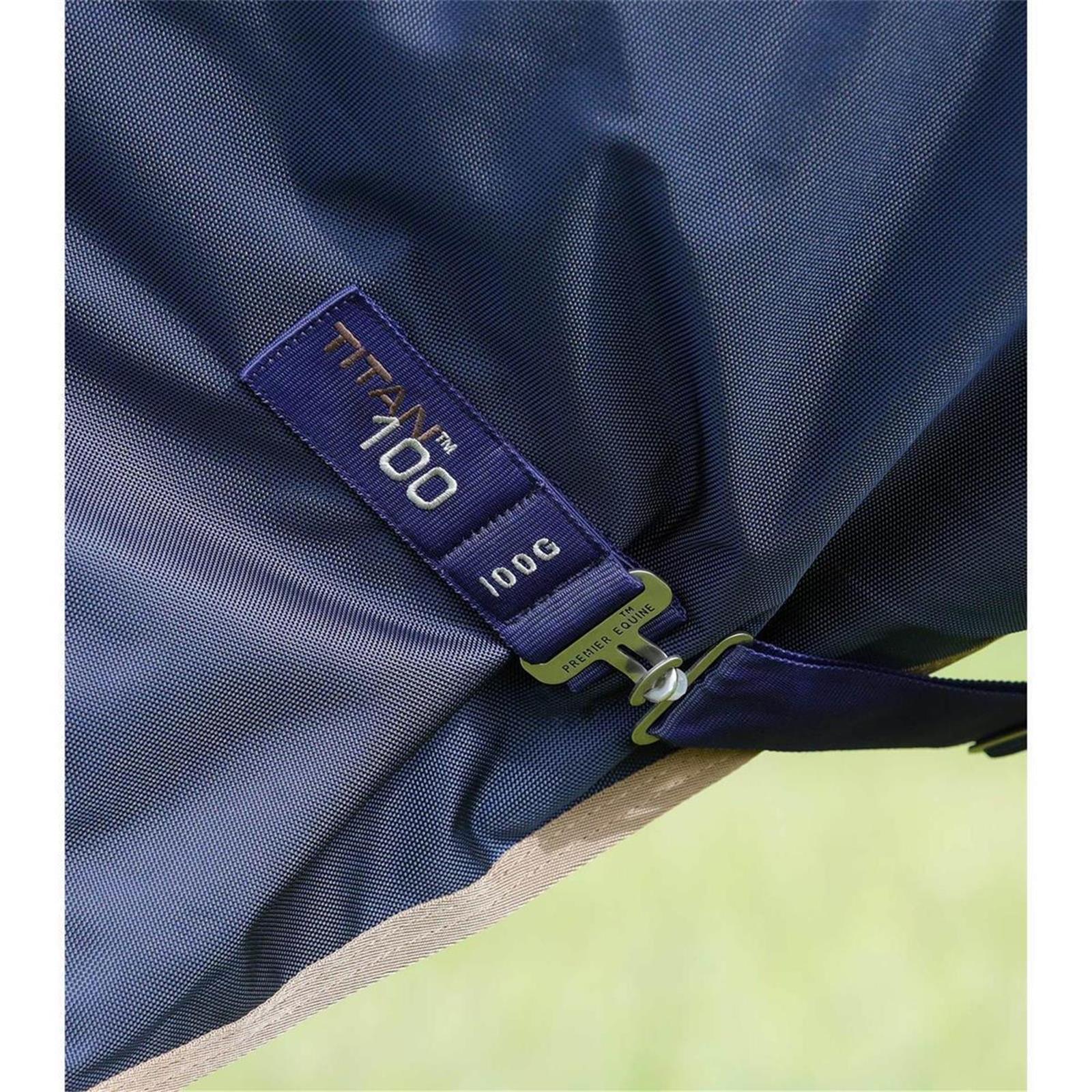 Premier Equine Weidedecke Titan 100 Turnout Rug 6'0'' / 130cm navy