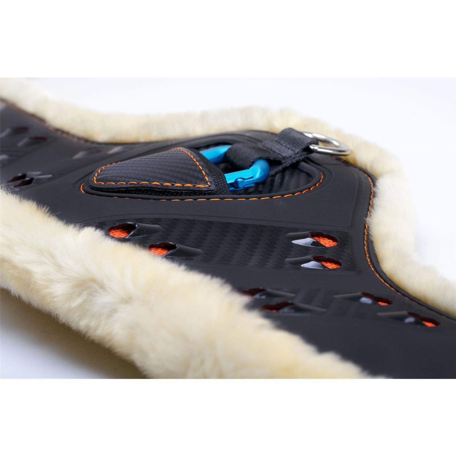 eQuick eSapphire Fluffy Sattelgurt schwarz 140 cm
