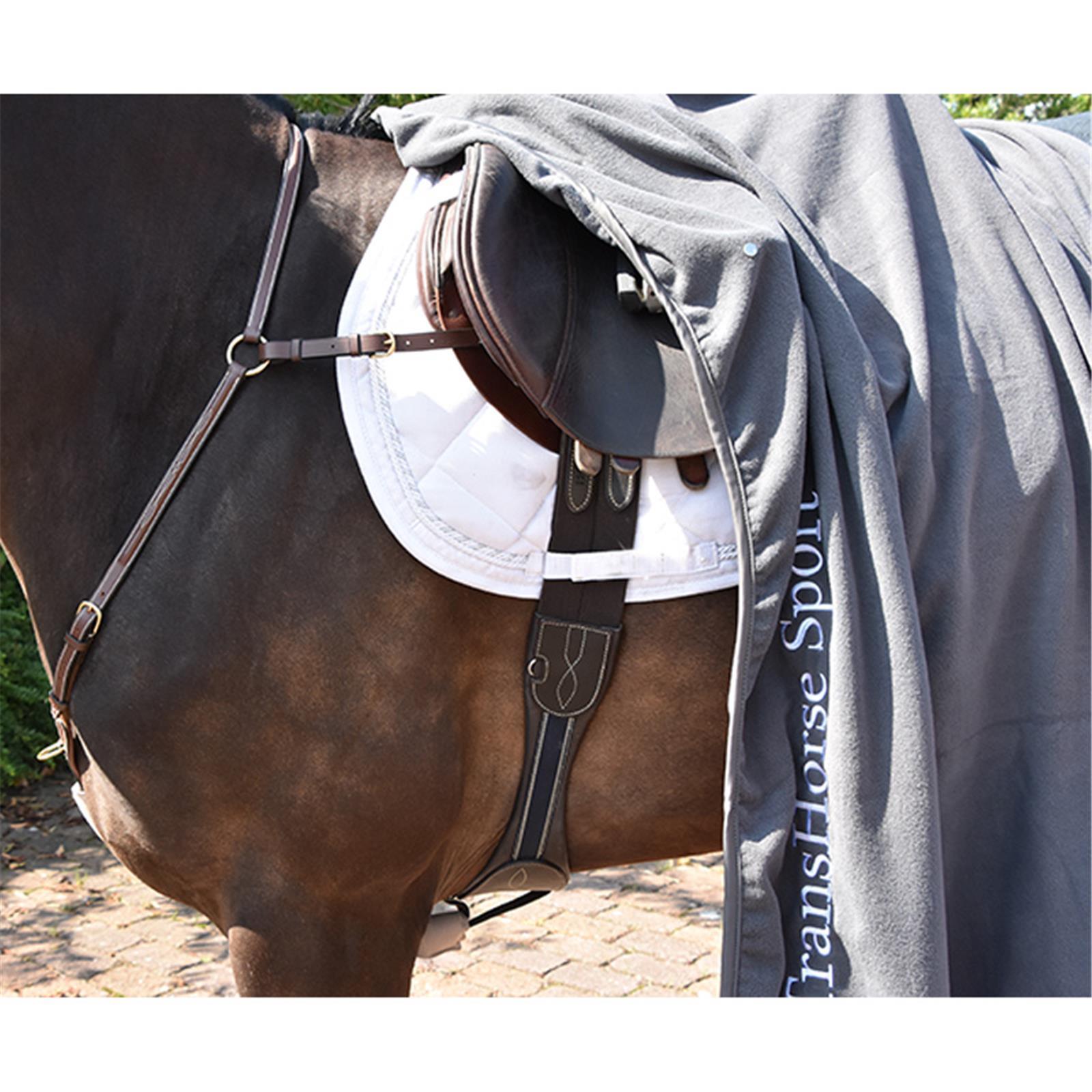 TransHorse Sport Überwurfdecke Double Fleece caviar black L