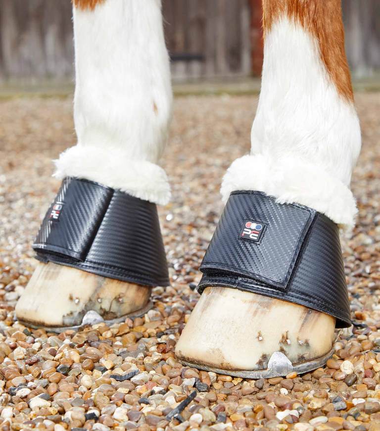 Premier Equine Hufglocken Carbon Tech Techno Wool Over Reach Boots XXL black
