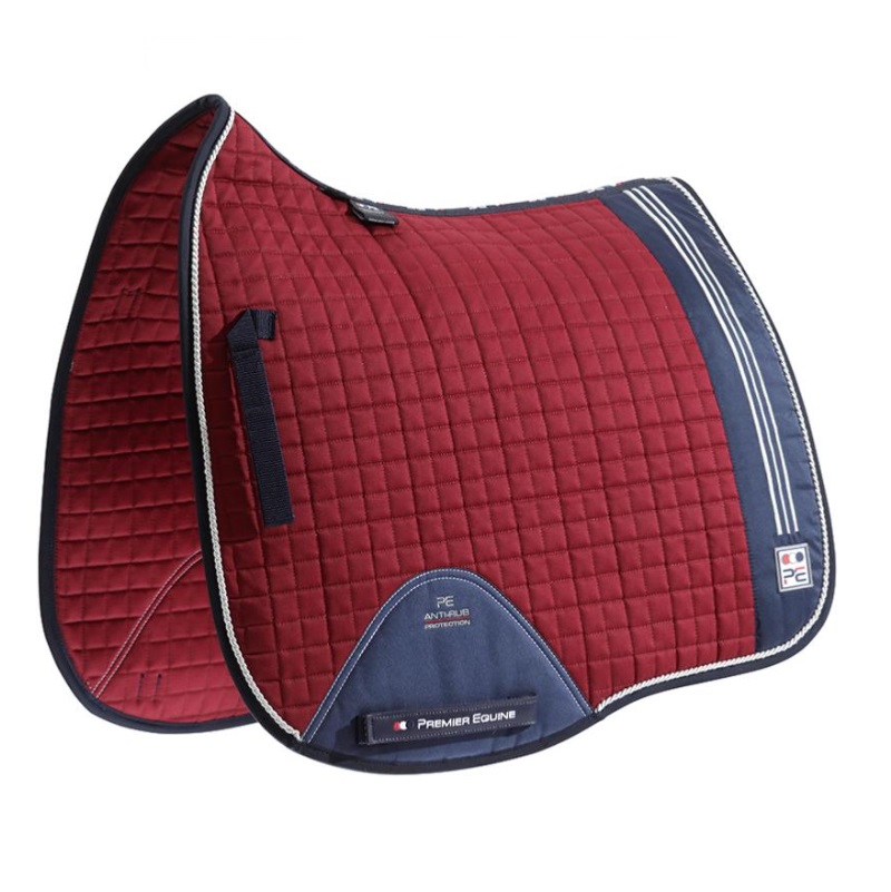 Premier Equine Schabracke Sports European Cotton Dressage Square Full burgundy