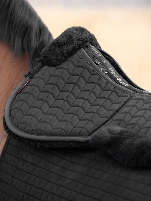 LeMieux Merino+ Prosorb 2 Pocket Half Pad Black/Black M