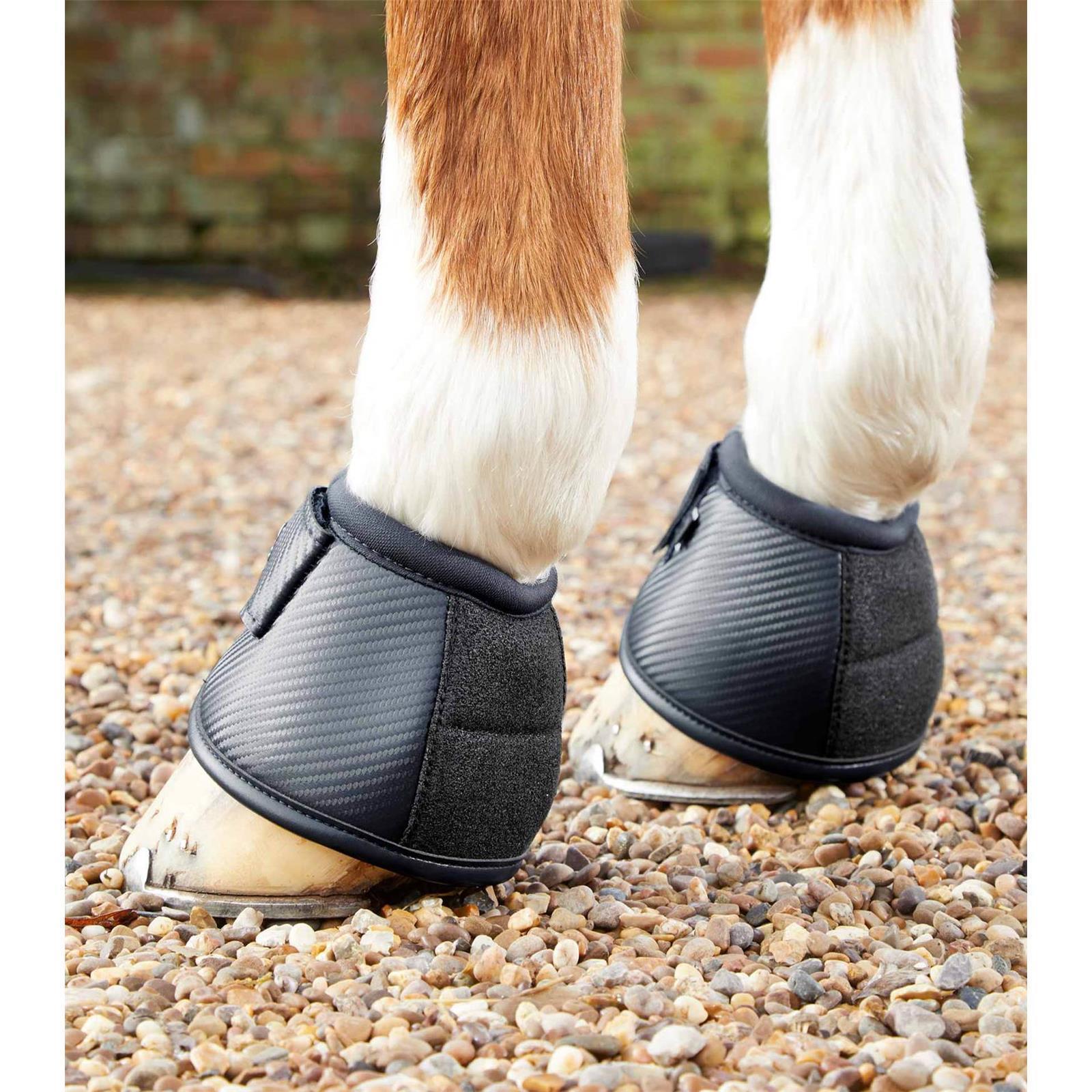 Premier Equine Carbon Tech Kevlar No-Turn Over Reach Boots Hufglocken black S