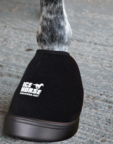 IceHorse Big Black Boot Kühl-Hufschuhe schwarz S