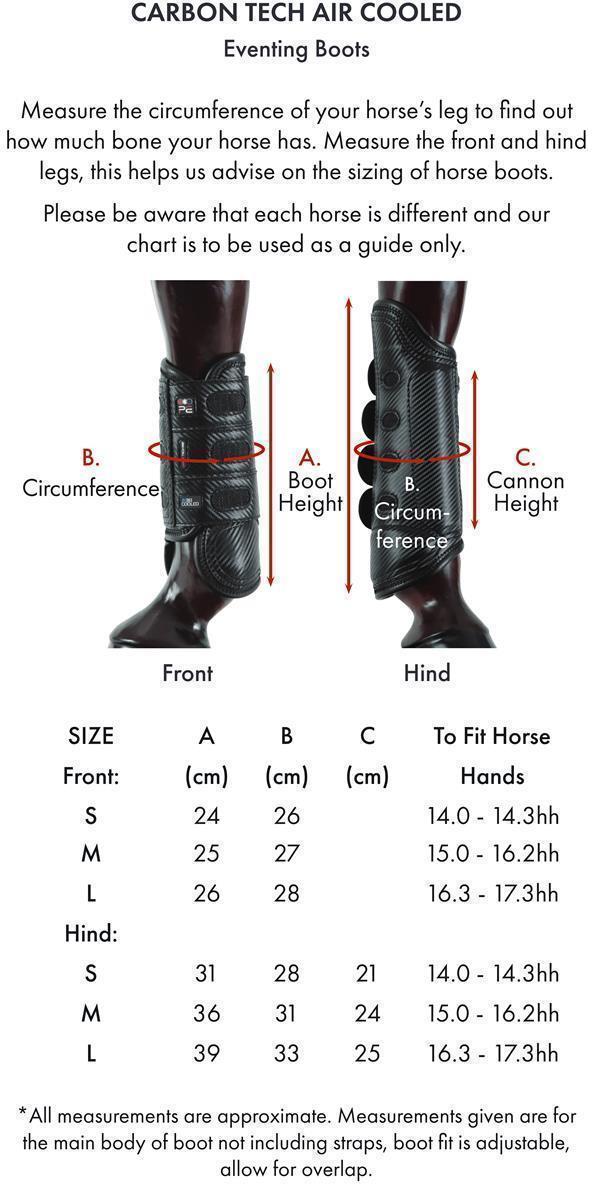 Premier Equine Carbon Tech Air Cooled Eventing Boots Front black L