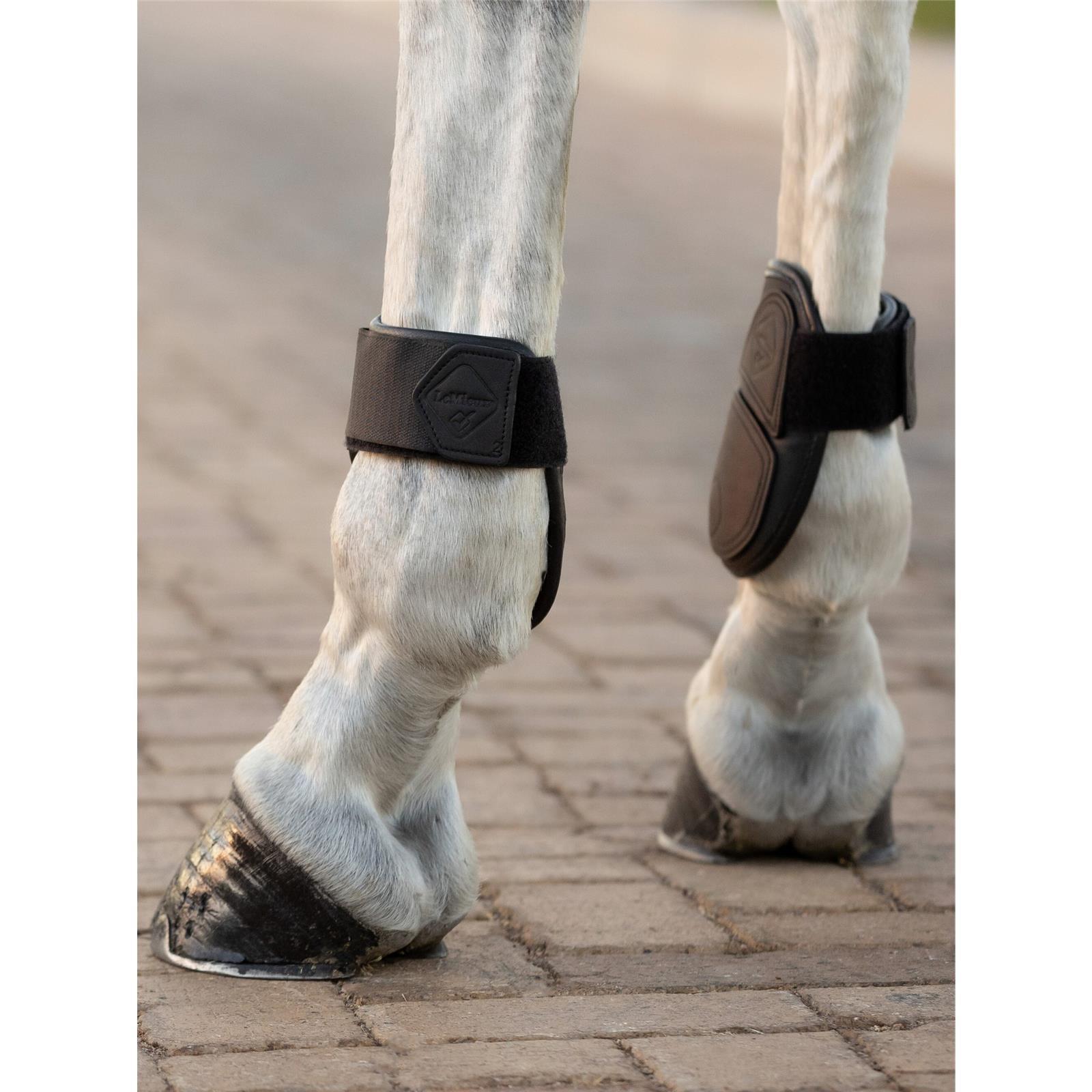 LeMieux Capella Leather Fetlock Boots Black Pony