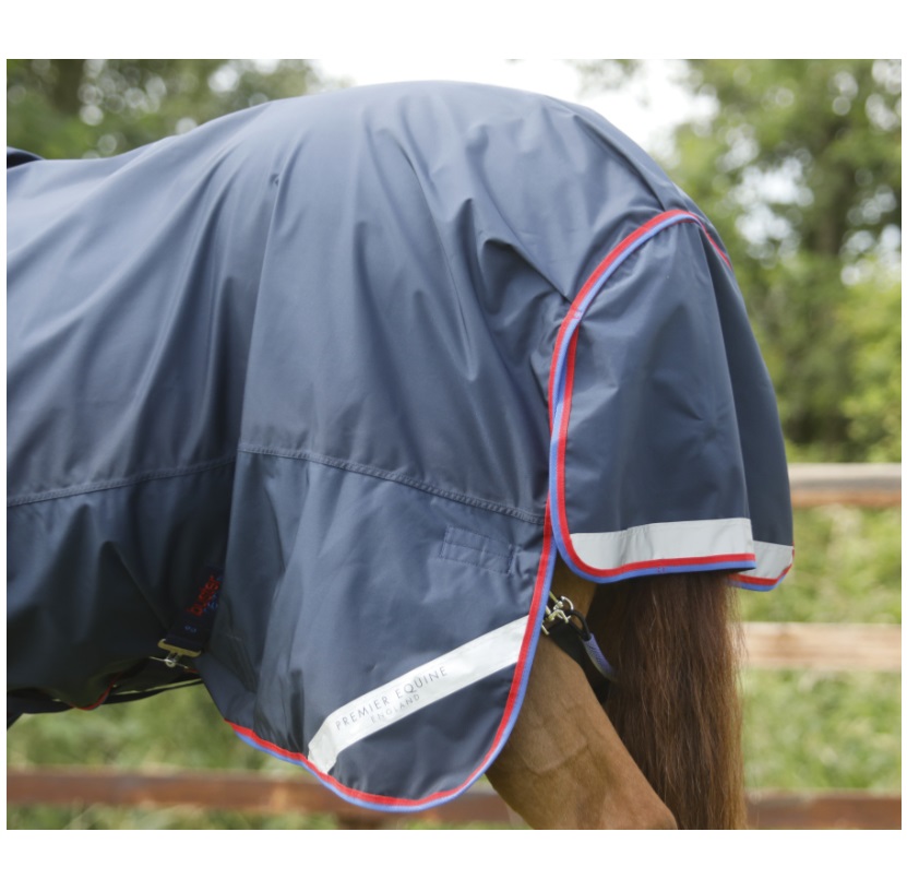 Premier Equine Weidedecke Buster Hardy 0g Half Neck Turnout Rug 7'3'' grey