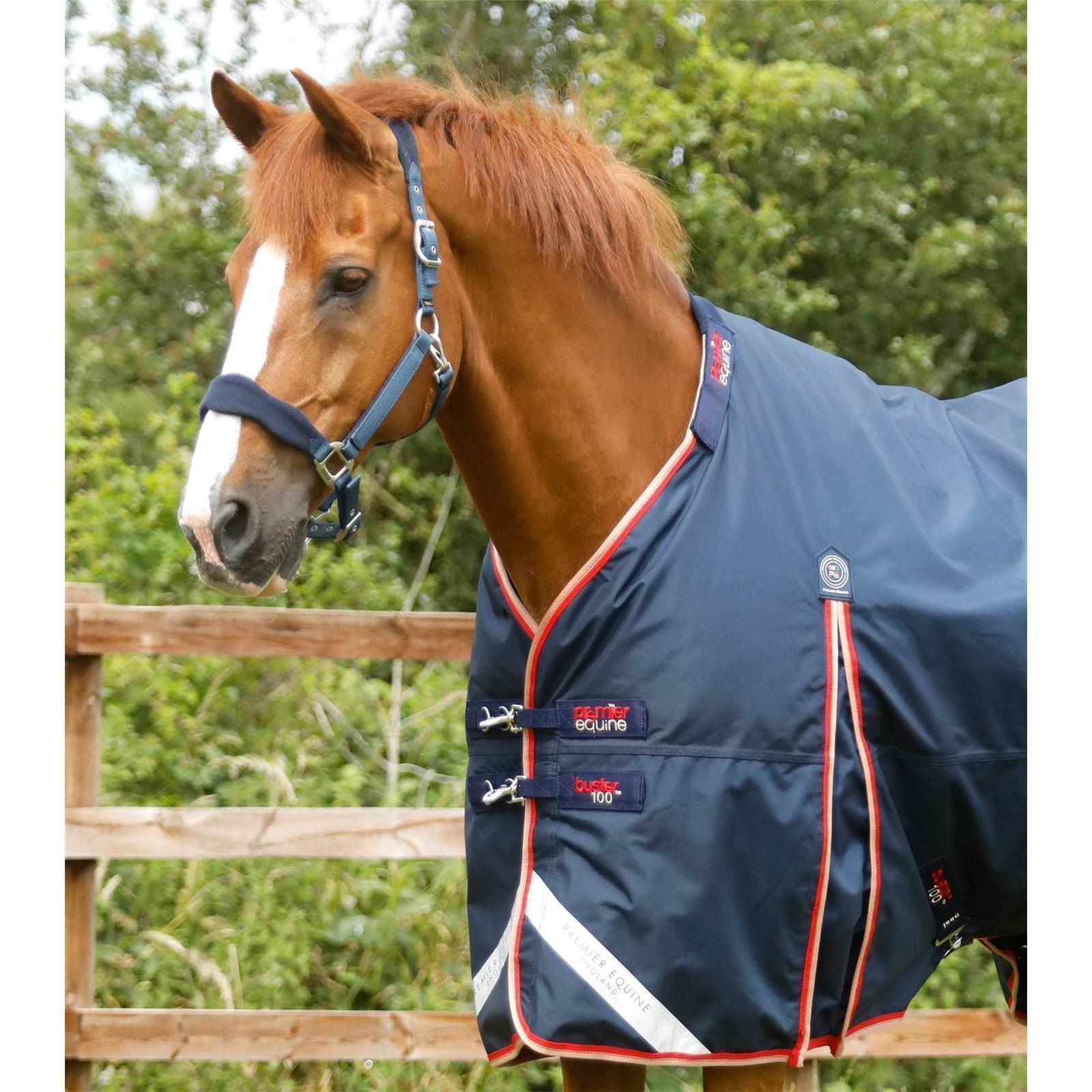 Premier Equine Weidedecke Buster 100g Turnout Rug 6'6'' / 145cm navy