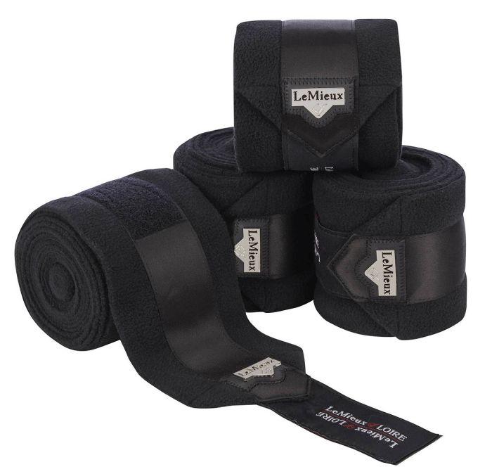 LeMieux Loire Polo Bandages Fleecebandagen Black Full (L)