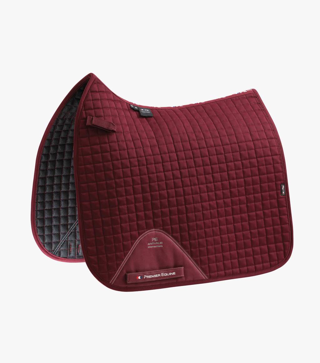 Premier Equine Close Contact Cotton Dressursattelpad Full red