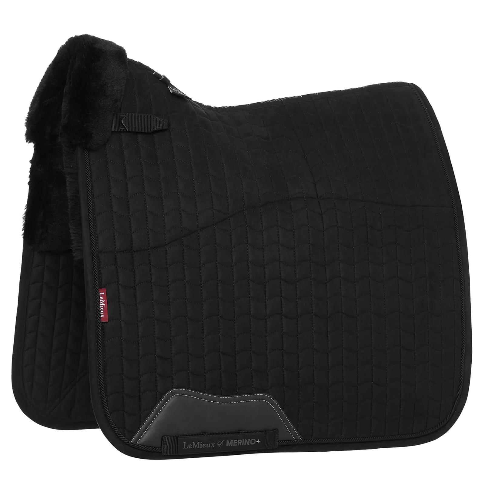 LeMieux Merino+ Half Lined Suede Dressage Square Black/Black M