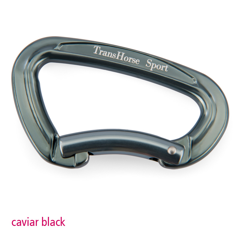 TransHorse Sport Aluminium Karabiner caviar black (anthrazit)