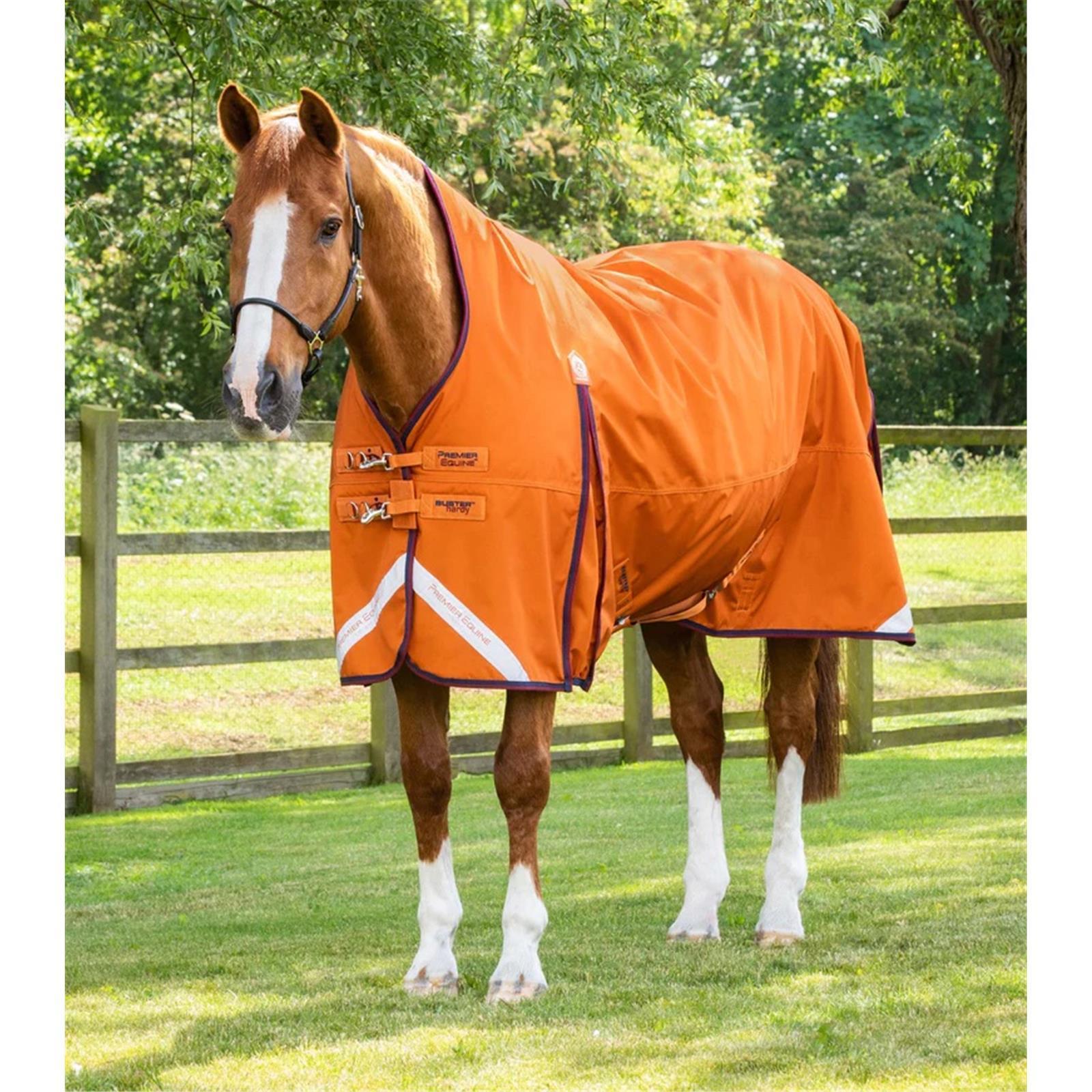 Premier Equine Buster Hardy 200g Half Neck Turnout Rug Orange 6´9 (Stockmaß 173 -178 cm)
