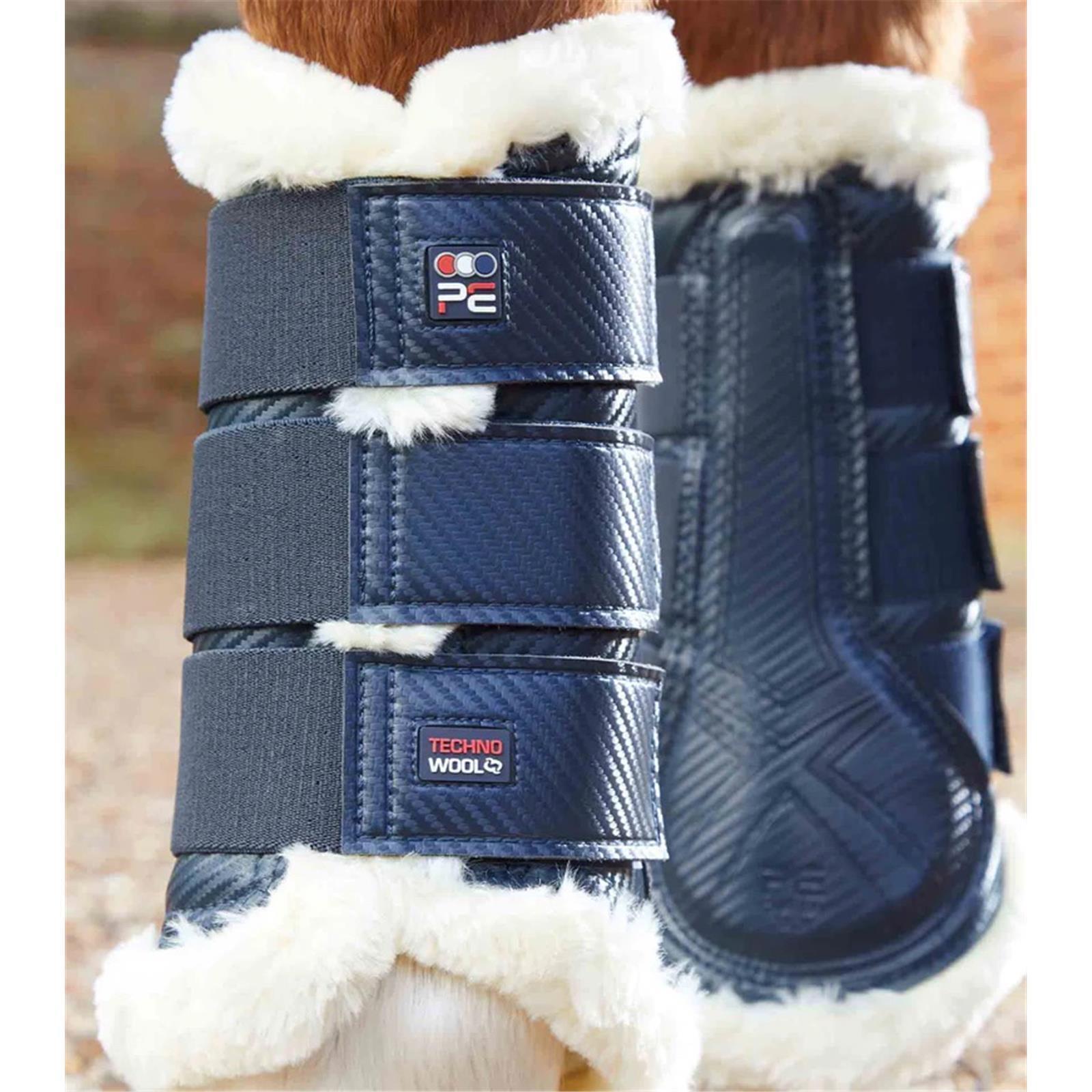Premier Equine Techno Wool Brushing Boots navy L