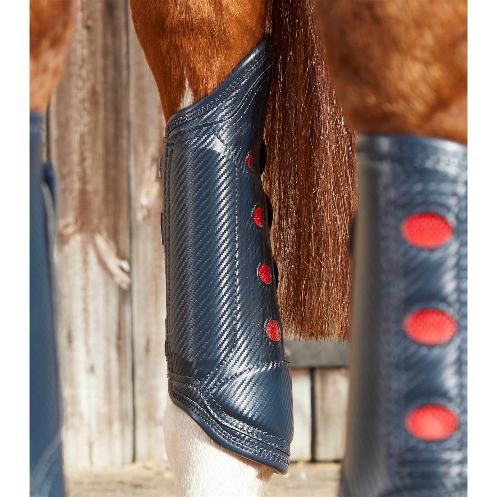 Premier Equine Carbon Tech Air Cooled Eventing Boots Front navy M