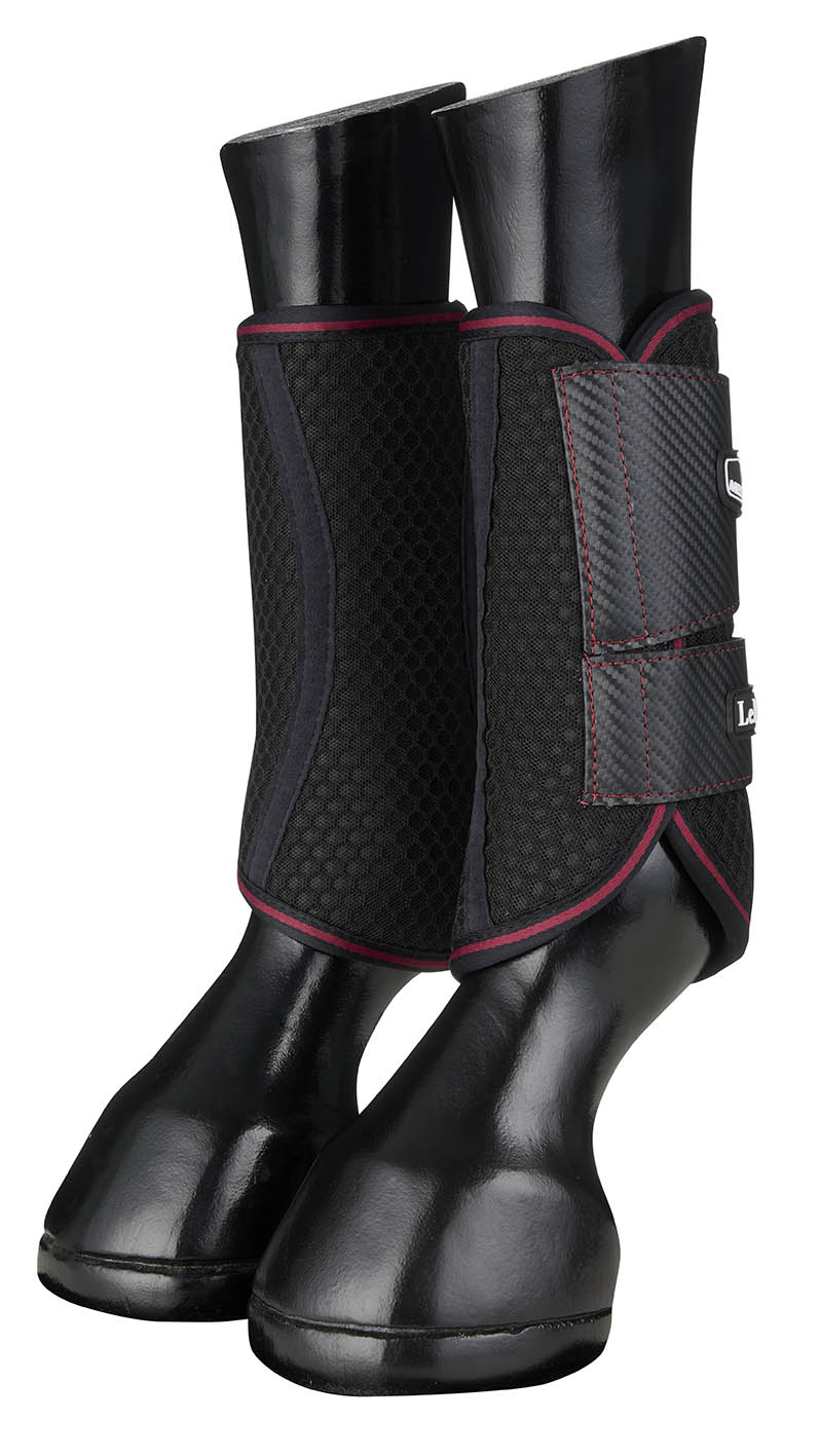 LeMieux Gamaschen Carbon Mesh Wrap Boots Black/Mulberry XL