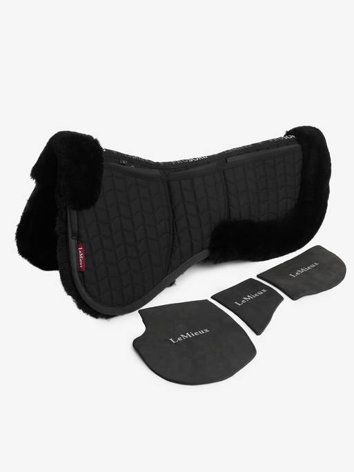 LeMieux Merino+ ProSorb 3 Pocket Half Pad Black/Black L