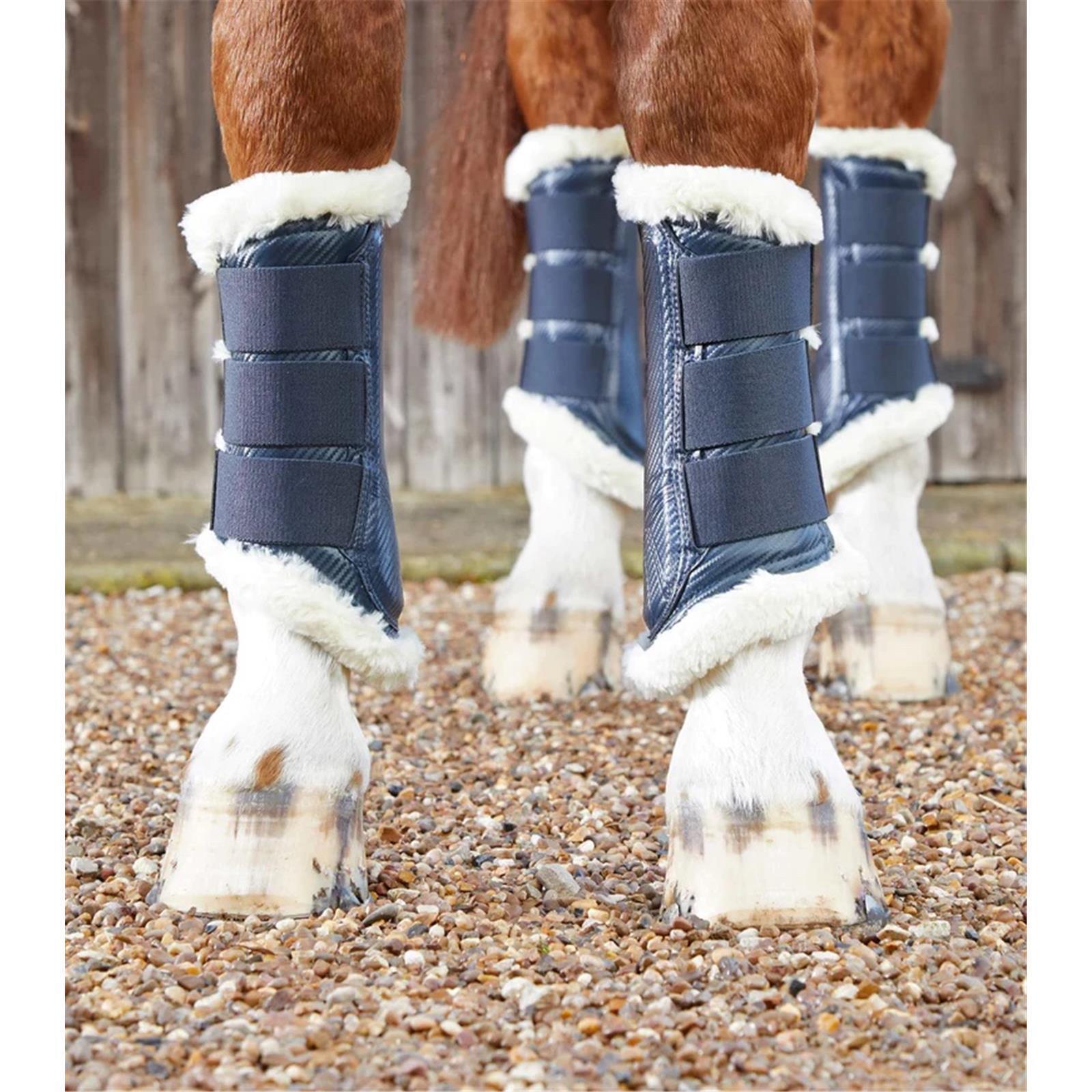 Premier Equine Techno Wool Brushing Boots navy L