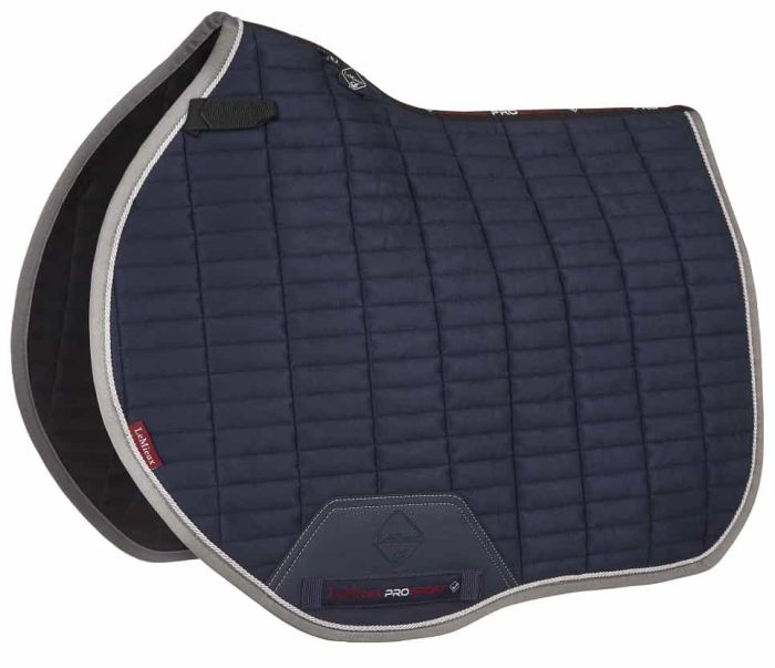 LeMieux Schabracke EuroJump square suede 8171 Farbe Navy Größe L (Full)