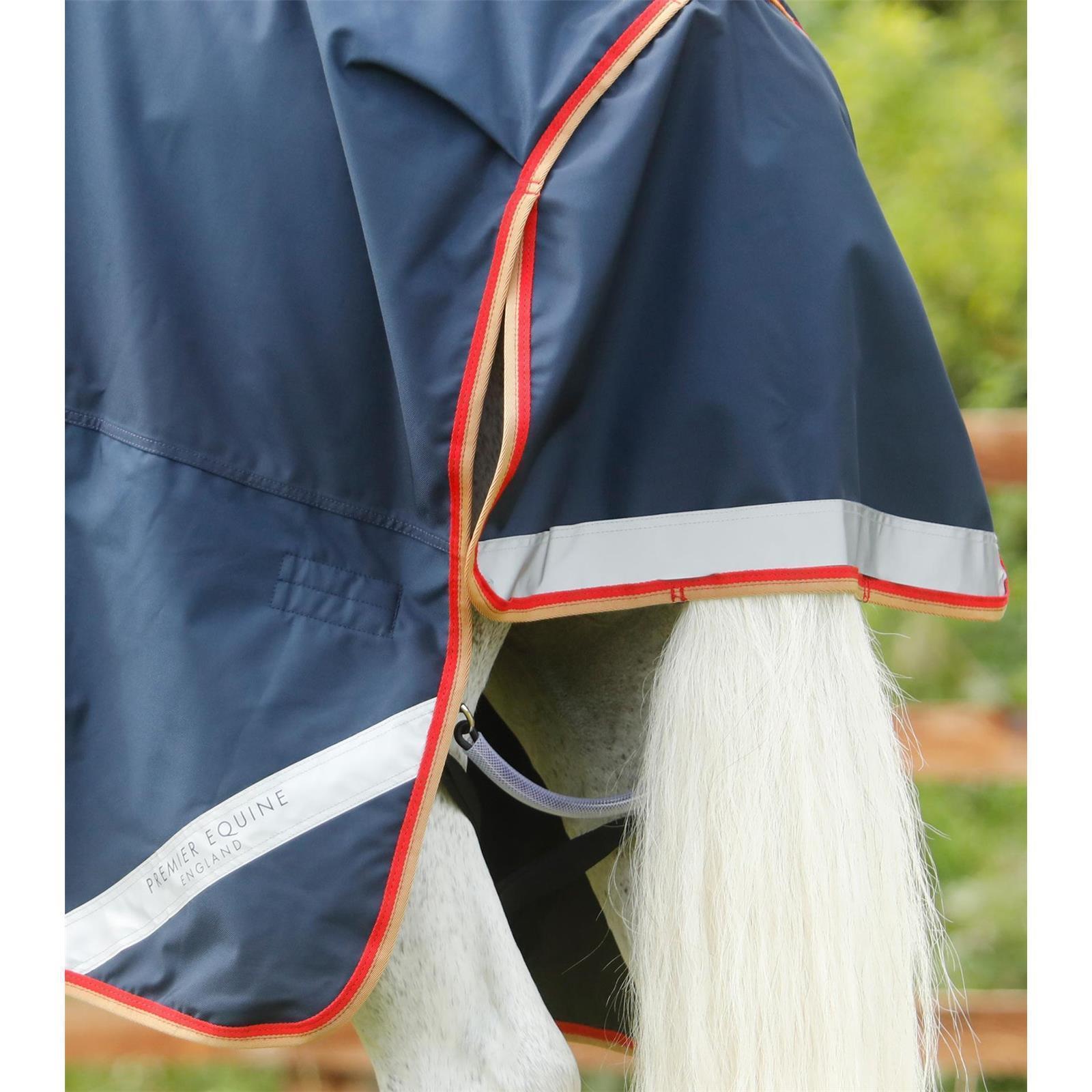 Premier Equine Weidedecke Buster Zero Turnout Rug with Classic Neck Cover navy 7'0'' / 165cm