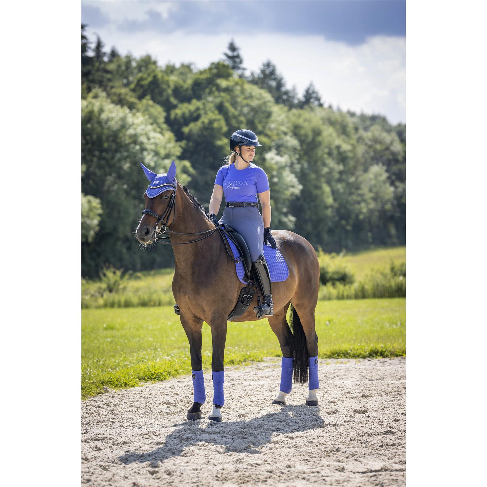 LeMieux Suede Dressage Square Schabracke Bluebell L