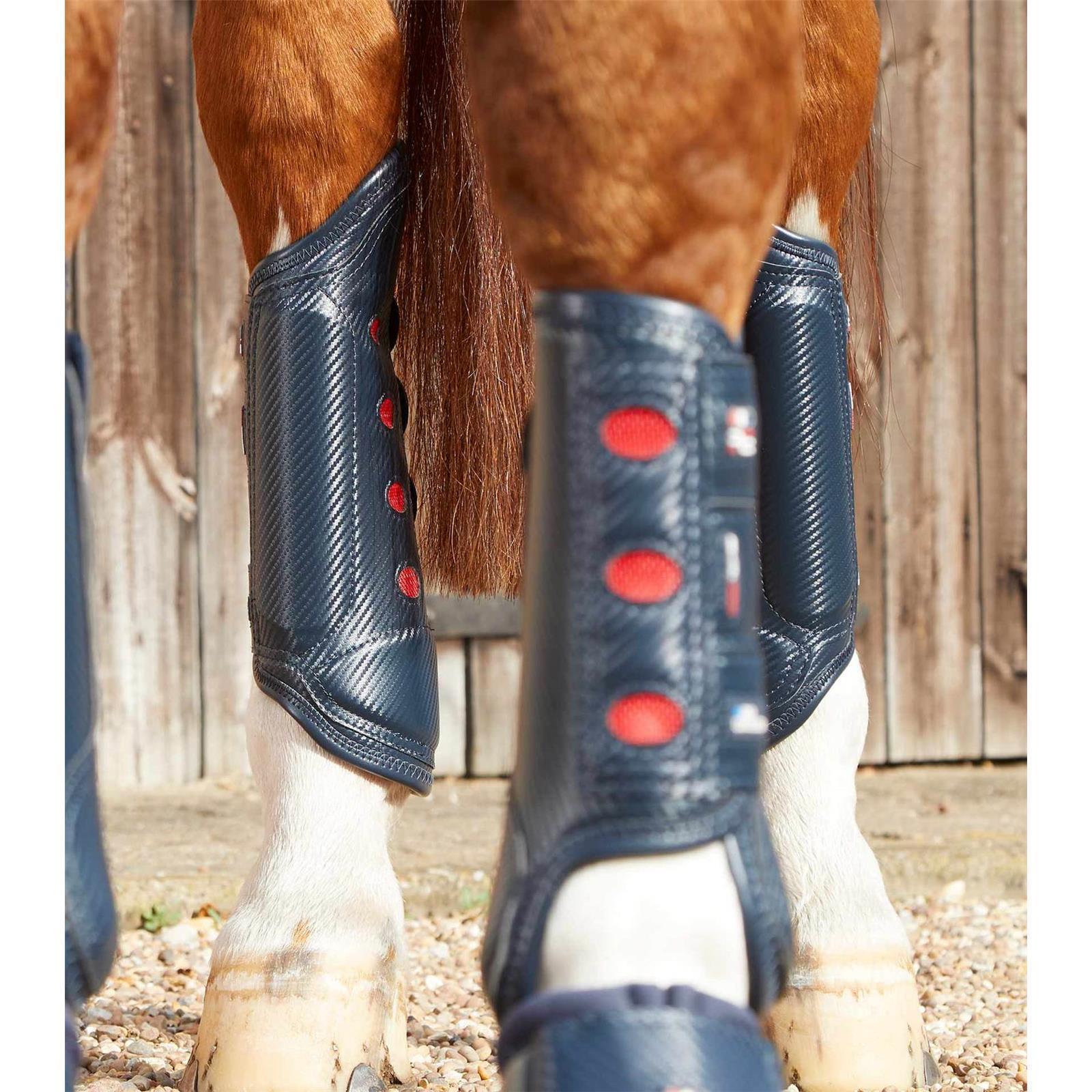 Premier Equine Carbon Tech Air Cooled Eventing Boots Front navy M