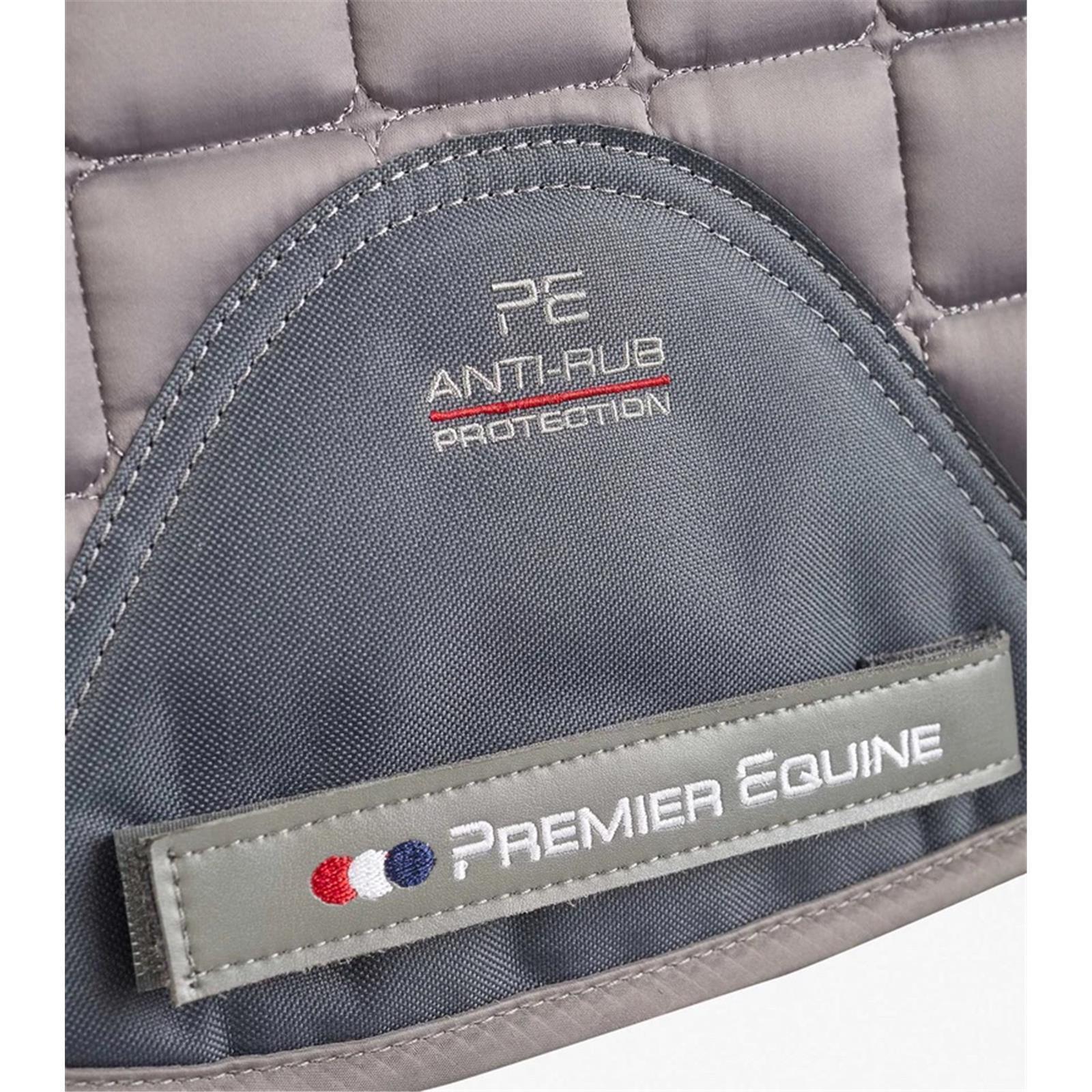 Premier Equine Atlantis CC Satin Wool Dressage Square Full Grey / Black Wool