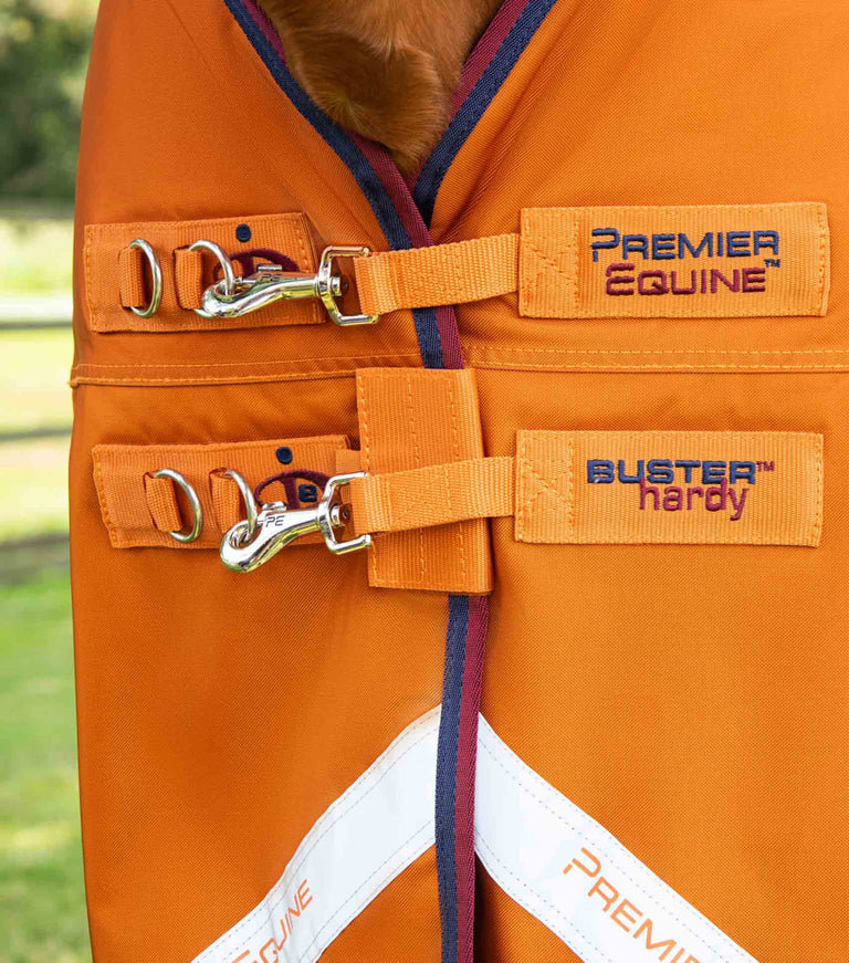 Premier Equine Buster Hardy 200g Half Neck Turnout Rug Orange 6´9 (Stockmaß 173 -178 cm)