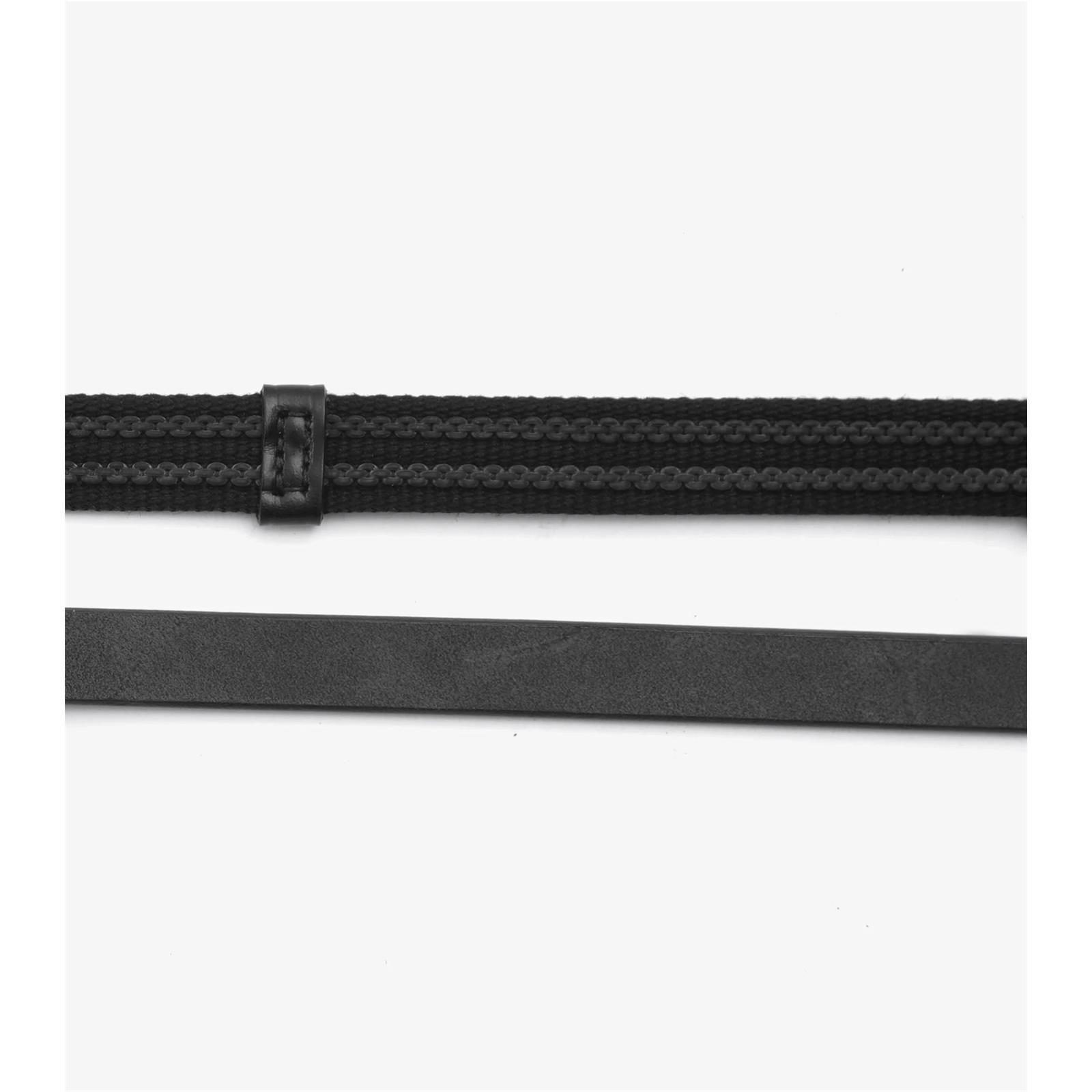 Premier Equine Domenico Web & Rubber Grip Reins Zügel gummiert brown