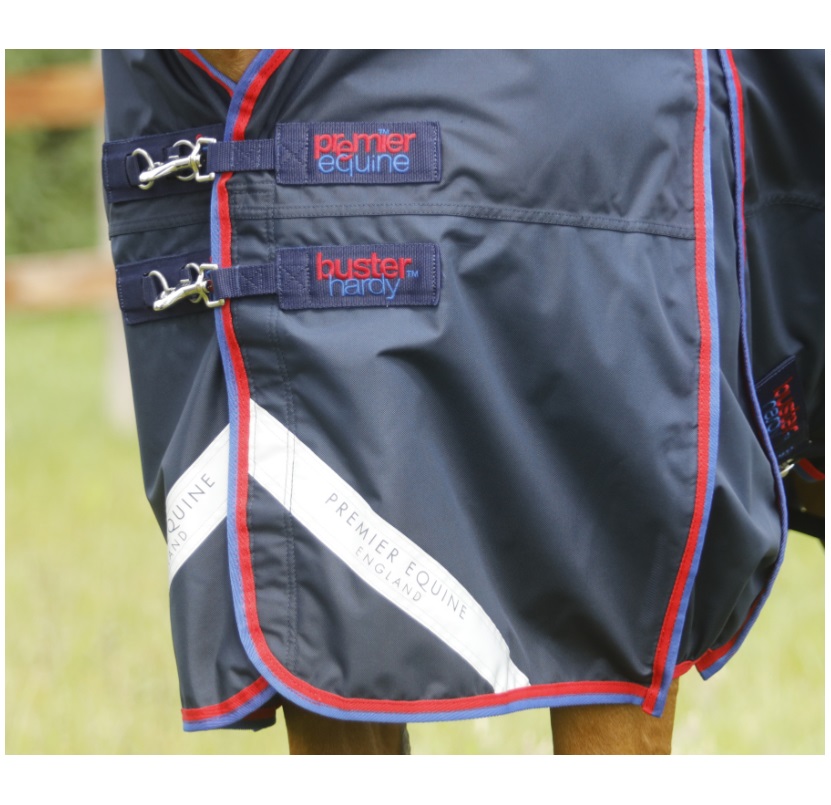 Premier Equine Weidedecke Buster Hardy 0g Half Neck Turnout Rug 7'3'' grey