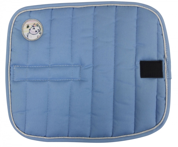 EQuest by Hölscher Bandagenunterlage plus Biese Pummel Zebrasus light blue S