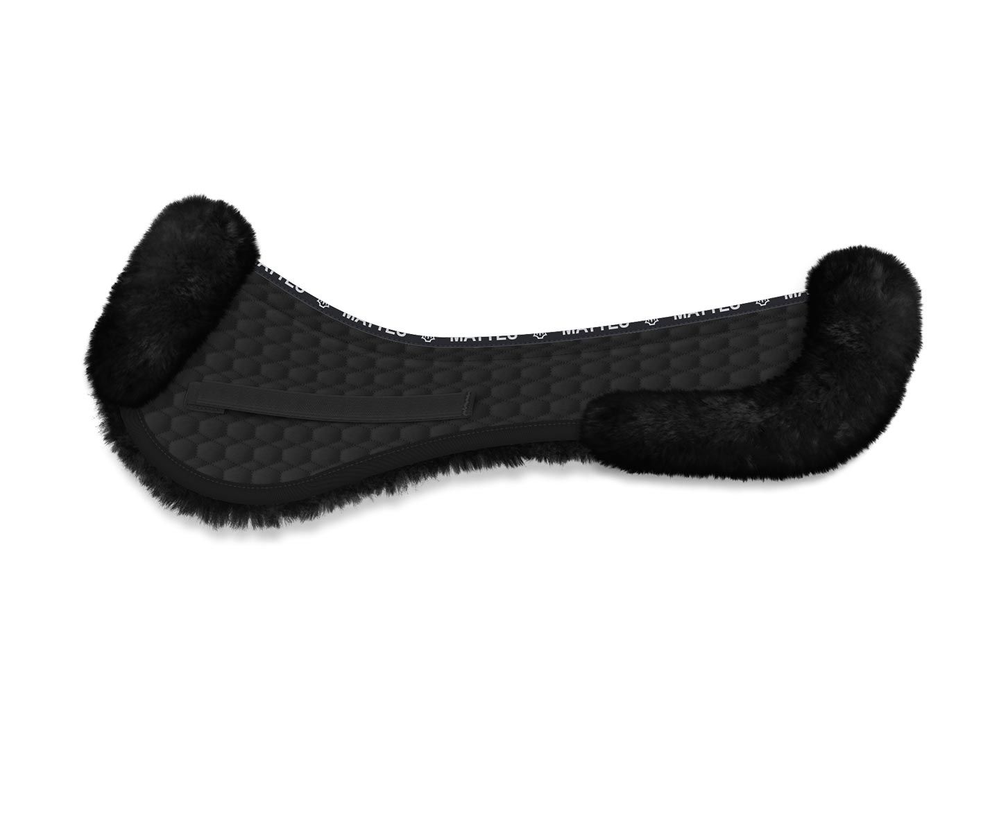 MATTES Sattelkissen Springen schwarz + Lammfell schwarz SPINEFREE®