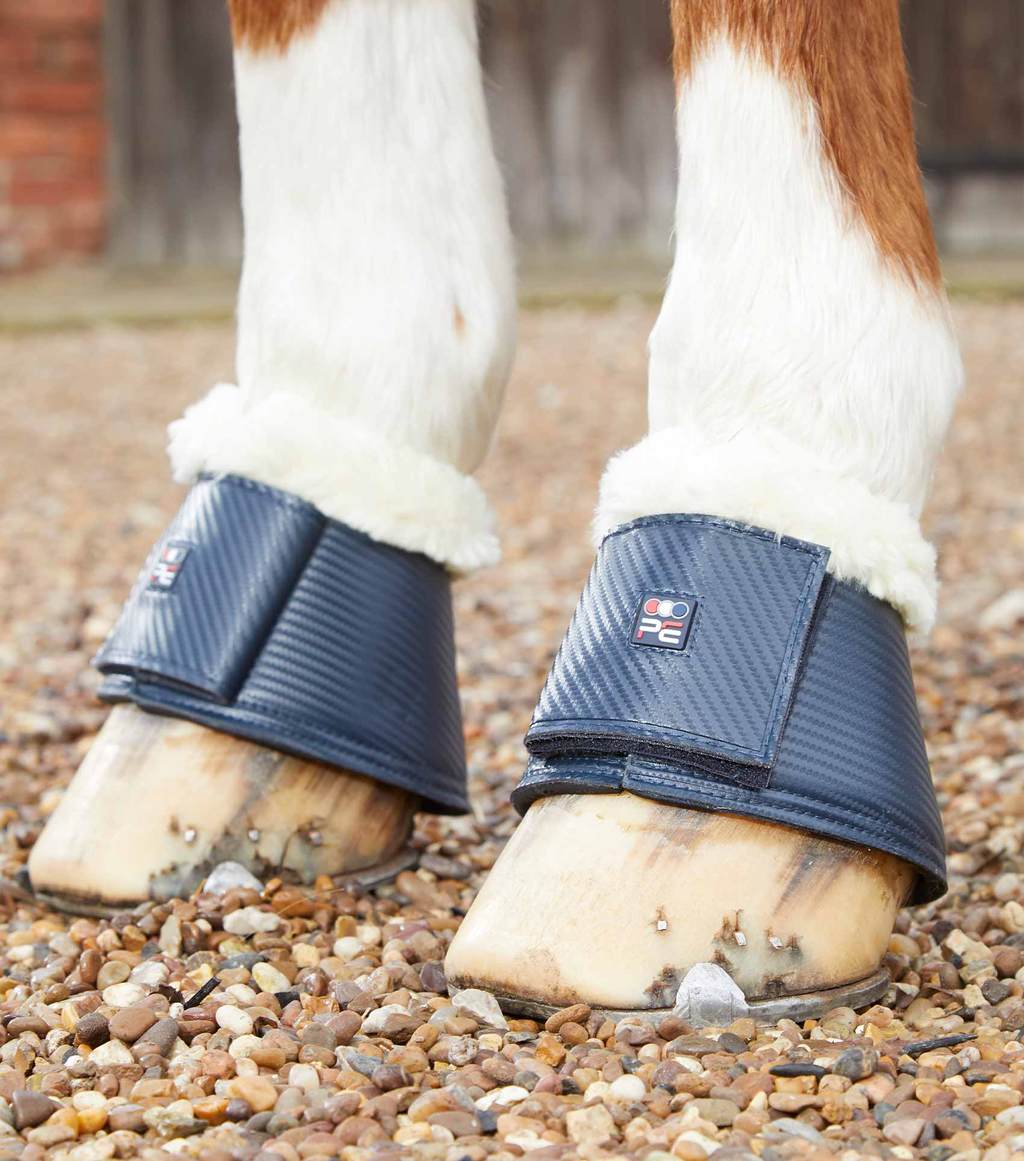 Premier Equine Hufglocken Carbon Tech Techno Wool Over Reach Boots M navy