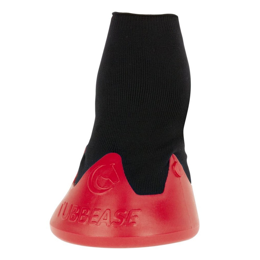 Tubbease Hufschuh, Behandlungsschuh für Pferdehufe rot = M (14 cm)