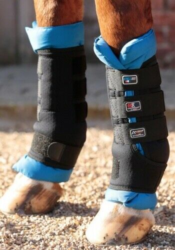Premier Equine Stallgamaschen Magni-Teque Magnetic Boot Wraps M Schwarz/Blau