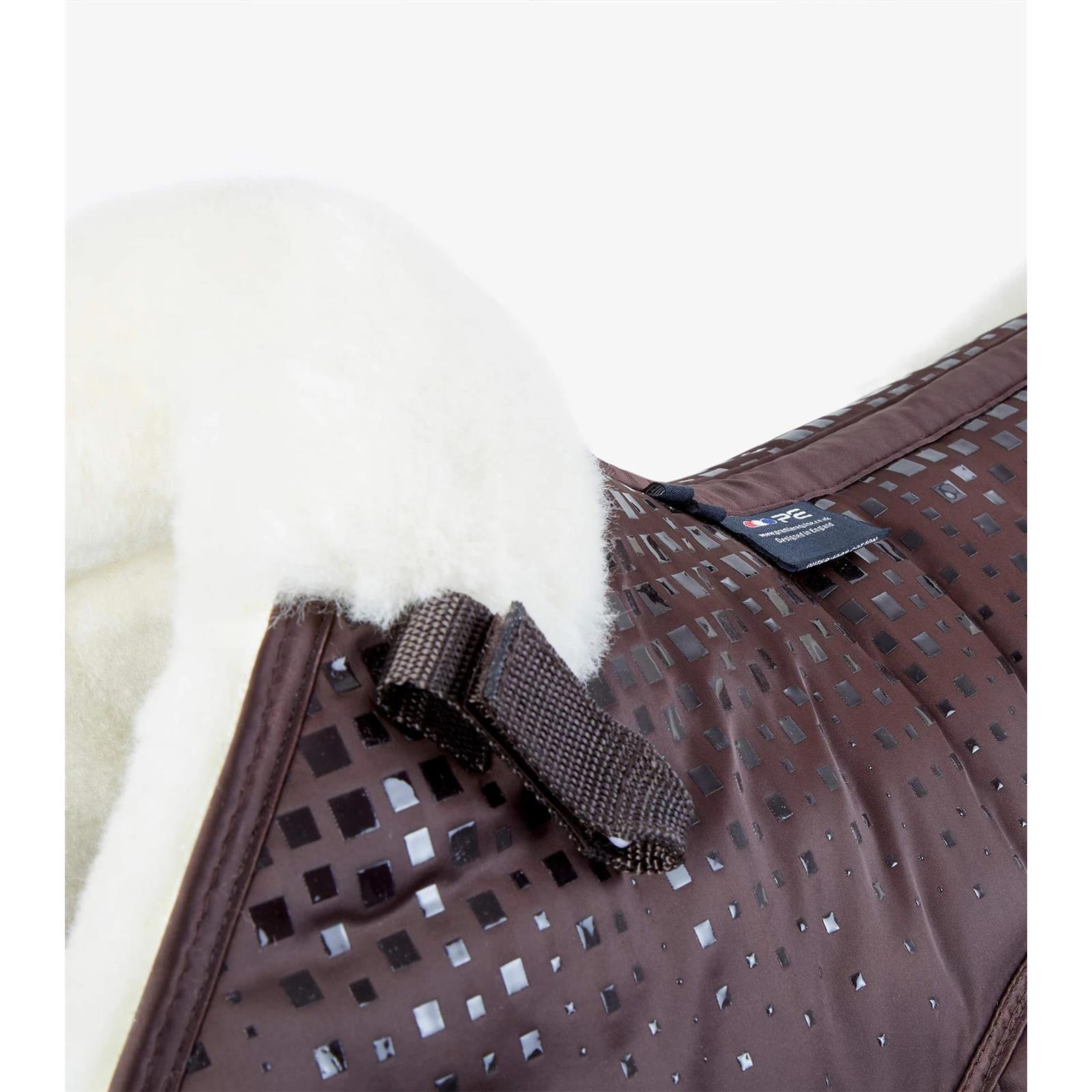 Premier Equine Capella Close Contact Merino Wool GP/Jump Square Full Brown/Natural Wool