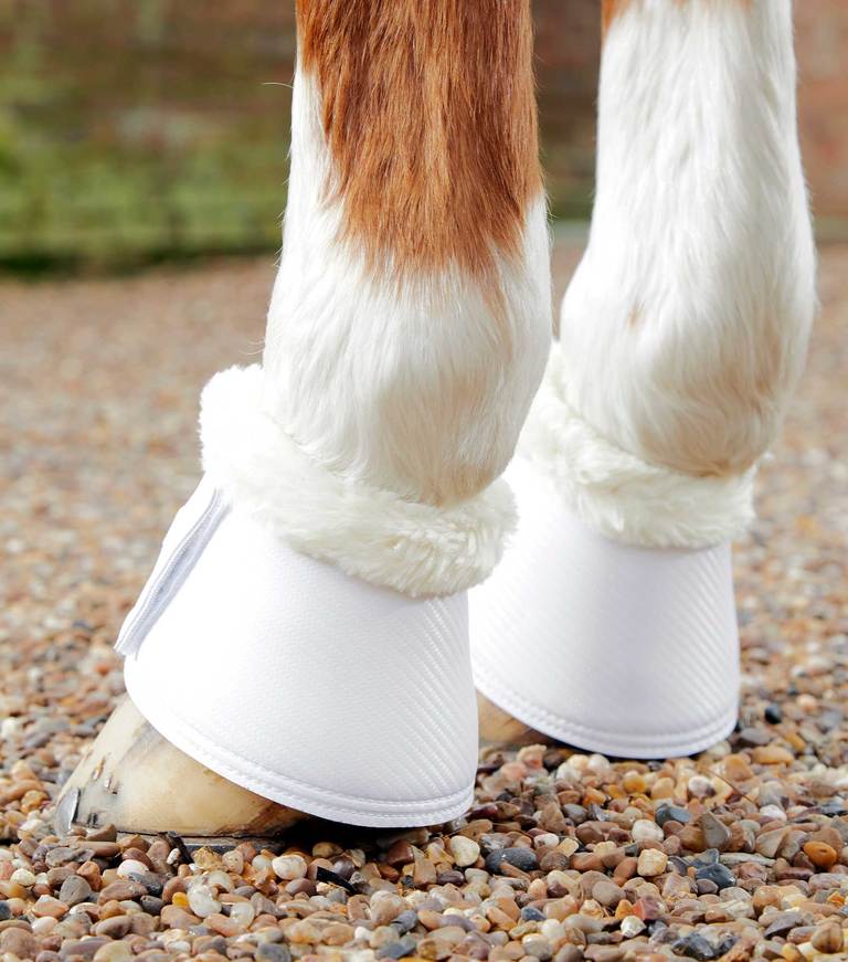 Premier Equine Hufglocken Carbon Tech Techno Wool Over Reach Boots XXL white
