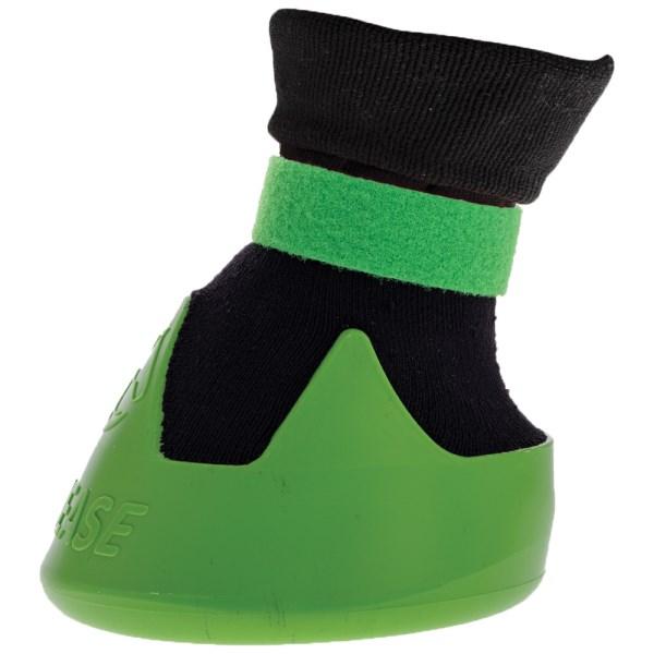 Tubbease Hufschuh, Behandlungsschuh für Pferdehufe grün = S / M (13 cm)