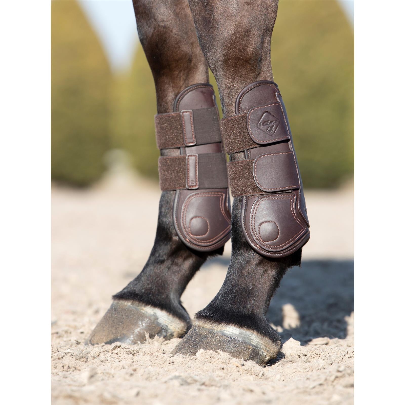 LeMieux Capella Leather Tendon Boots Brown Pony