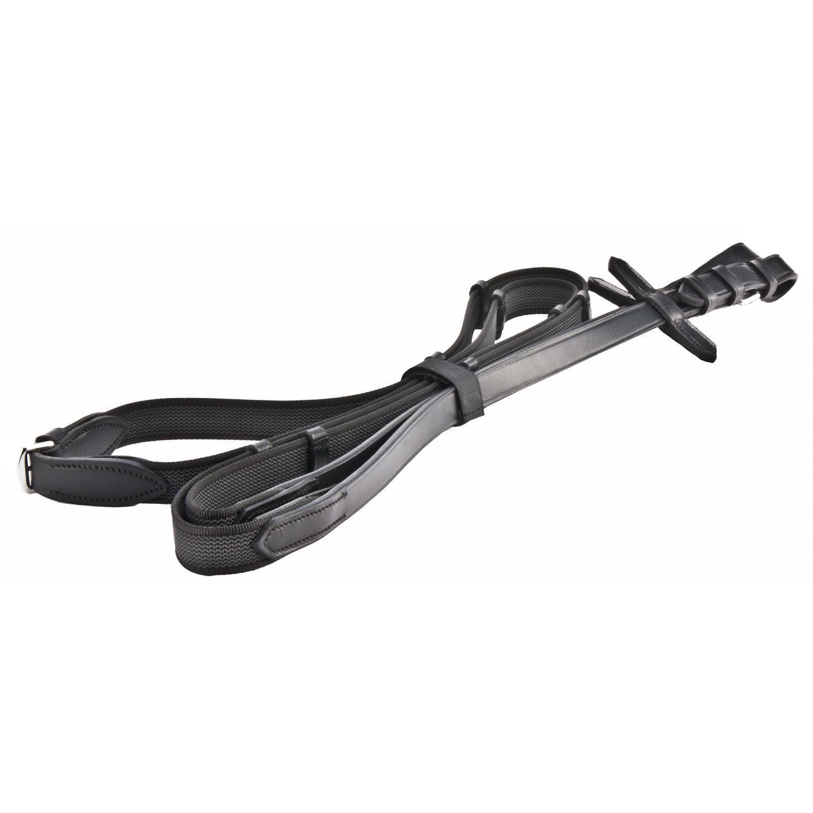 BB Warendorf Gurtzügel gummiert mit Stegen 19mm Warmblut schwarz